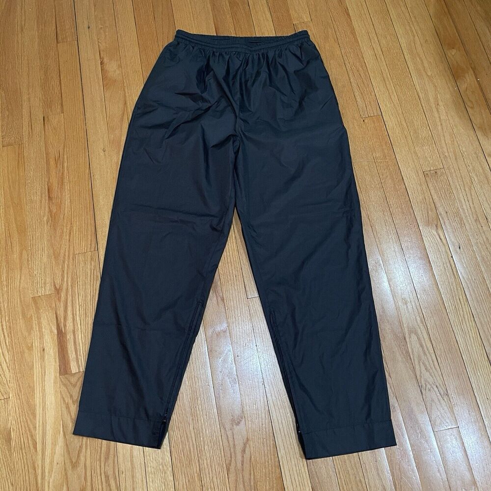 Sun Mountain Men’s Windbraker Pull On Golf Pants Size Large L Black Zipper Ankle